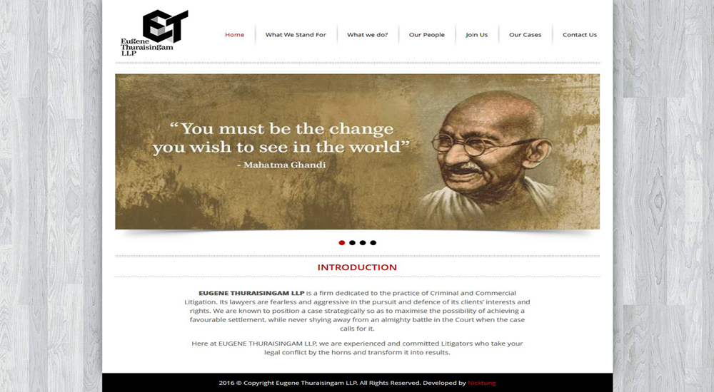 NICKTUNG client — Singapore business we built for